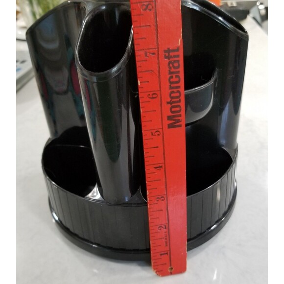 Rotating organizer for desktop supplies or art supplies mfg by SDI vintage black - Picture 3 of 9